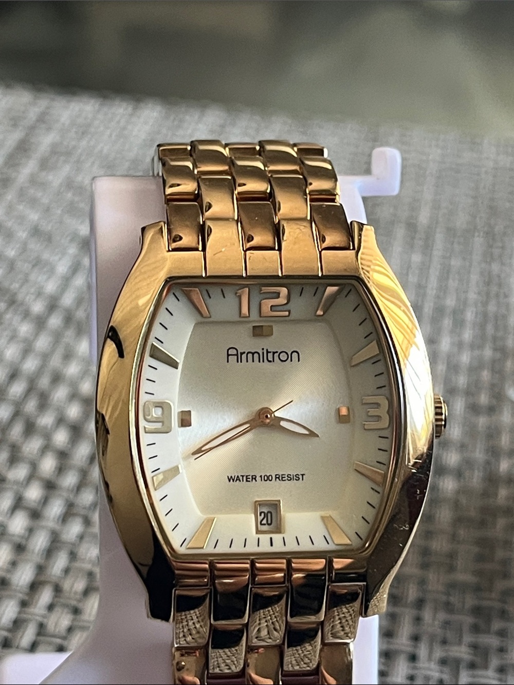 Armitron Gold-Tone Men's Bracelet Watch with Ivory Dial